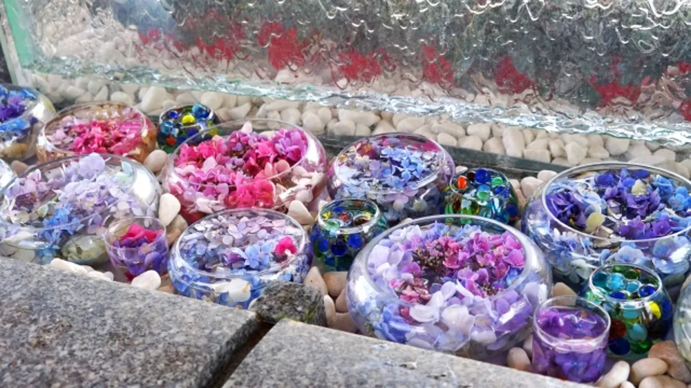 宮地嶽神社（花手水）
